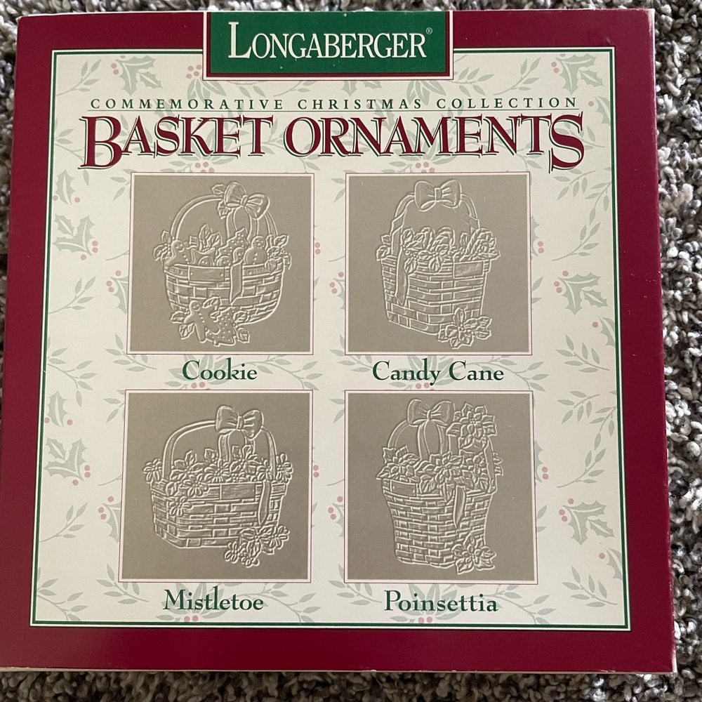 Longaberger Commemorative Christmas Collection Basket Ornaments